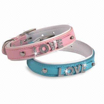Sell PU/Leather Dog Collars with Love Mark