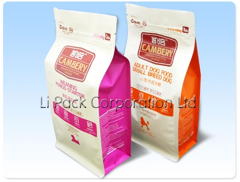 Flat  Bottom Pouch with zipper - pet food