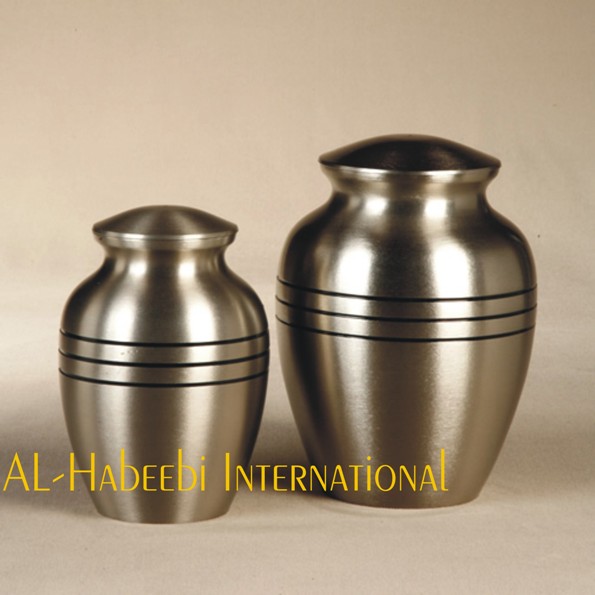 Classic Pewter 3 Bands Brass Pet Urns