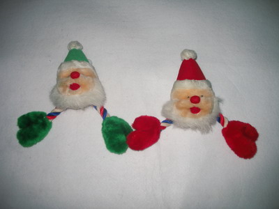 Christmas dog funny chew toys plush animals w/rope w/squeaker