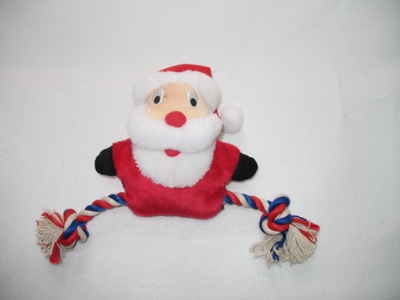 christmas pet toys dog toys with rope with squeaker