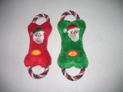 christmas pet products dog toys rope plush squeaky toys