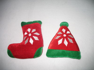 christmas pet supplies toys plush squeaky dog stuffed toy w/rope