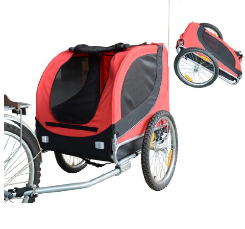 Foldable Pet Bike Trailer Bicycle Stroller Jogger 