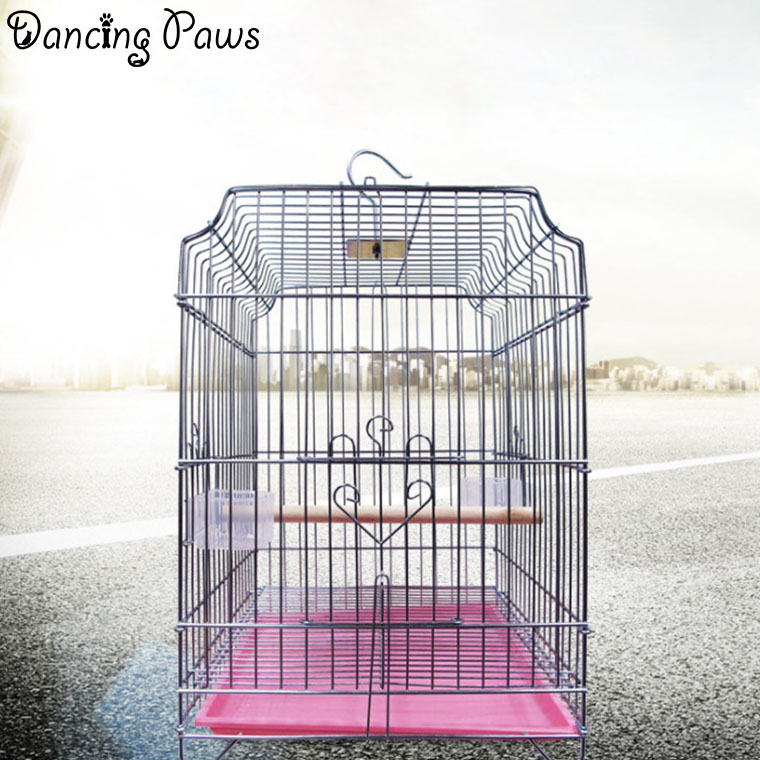 Pet products big size for large bird cage/parrot cage folding/plating starling cage with tray 36*35*52