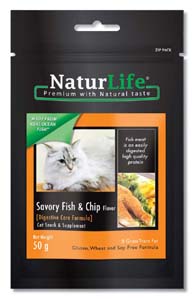NaturLife Cat Snacks - Fish & Chip Flavour ( Digestive Care form)