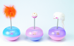 Waggle egg with feather/ball/mouse for pet