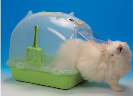 Cat pan dome with scoop