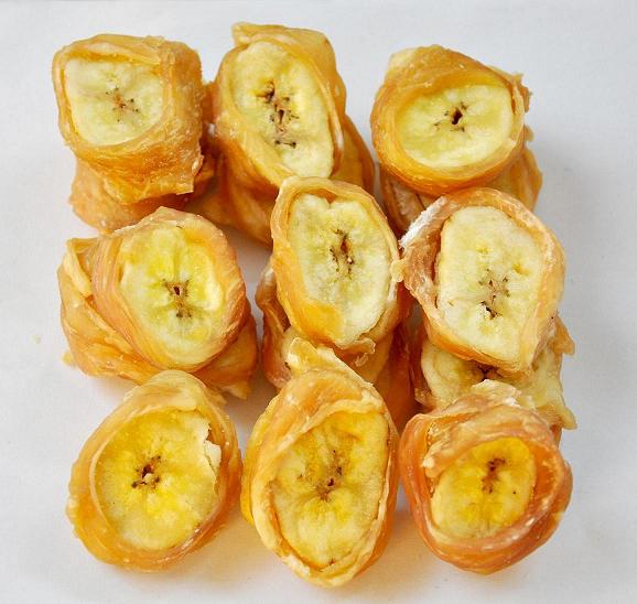pet food chicken wraps bananas dog snacks