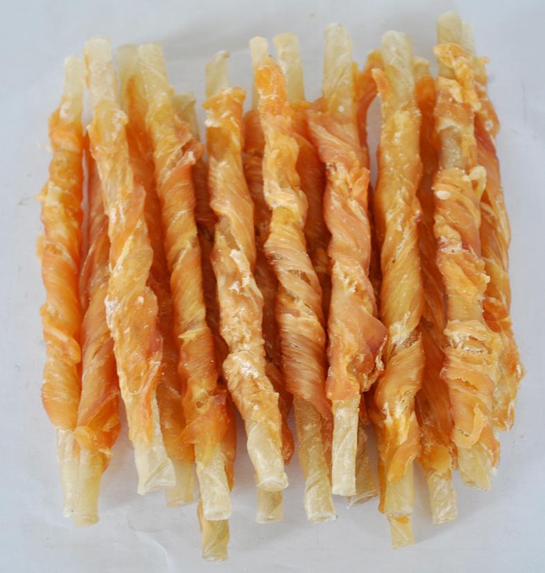 dog chews chicken wrap rawhide sticks