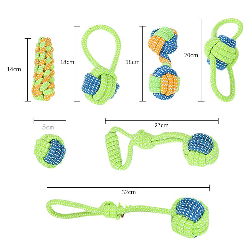 Dog Toy Interactive Chewing Rope Ball Toys Set