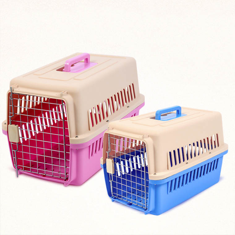 Economical custom snap button airline approved size L large dog pet carrier cage