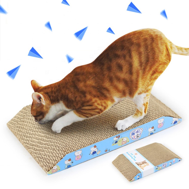 Wholesale ladder-shaped corrugated cardboard pad cat scratching toy