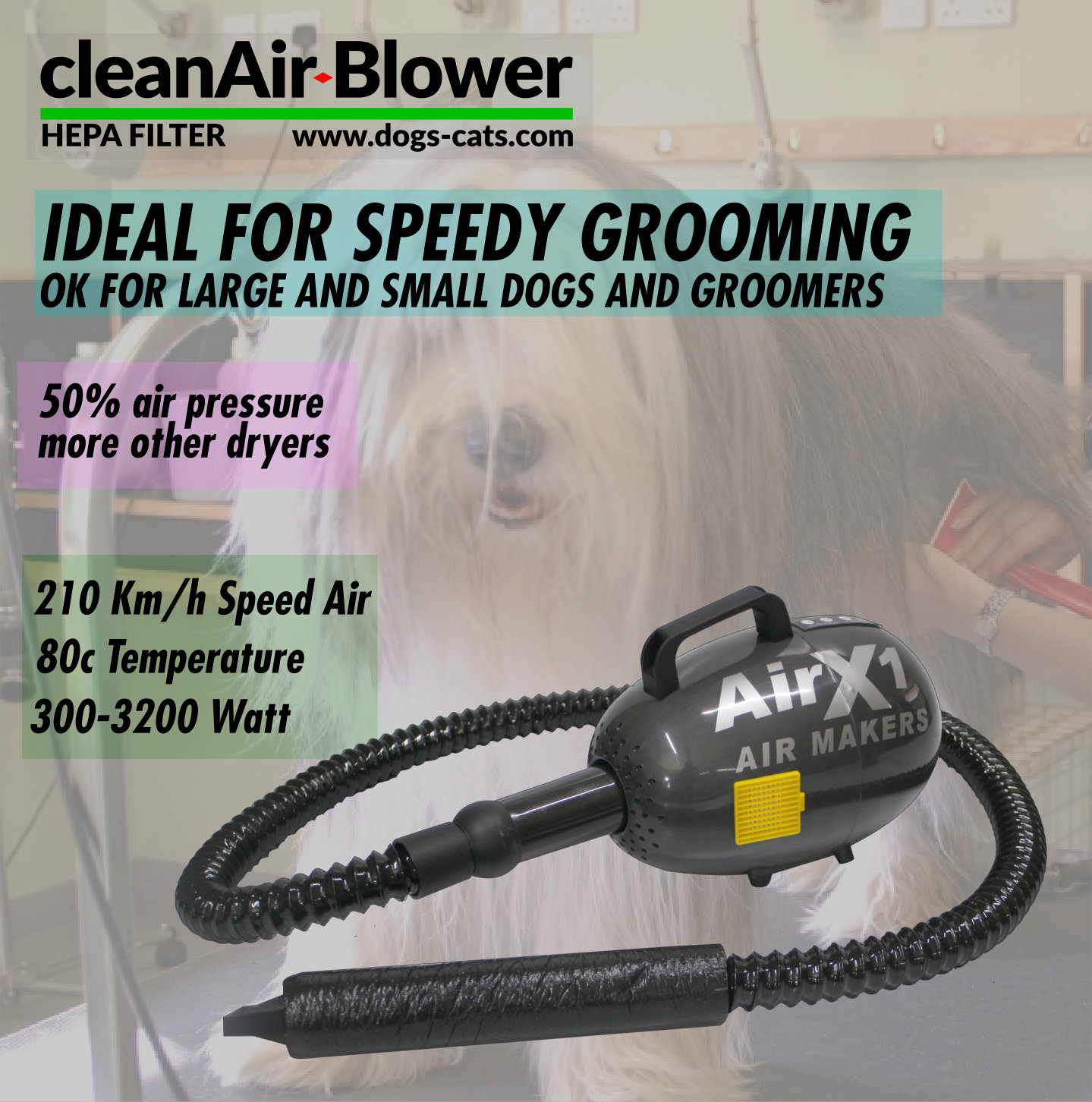 Fast pet dryers
