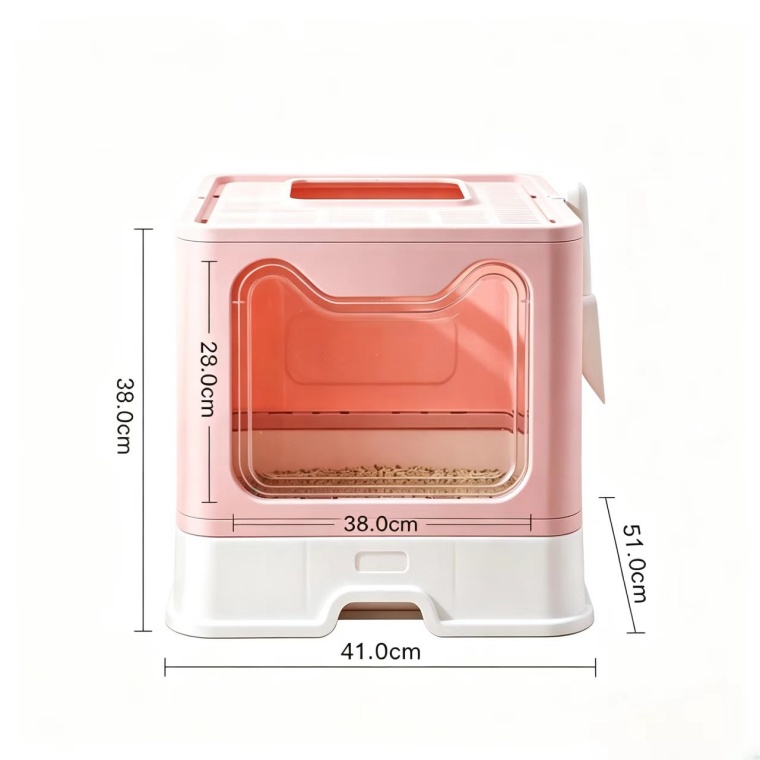 cat litter box, enclosed cat toilet, foldable cat litter box