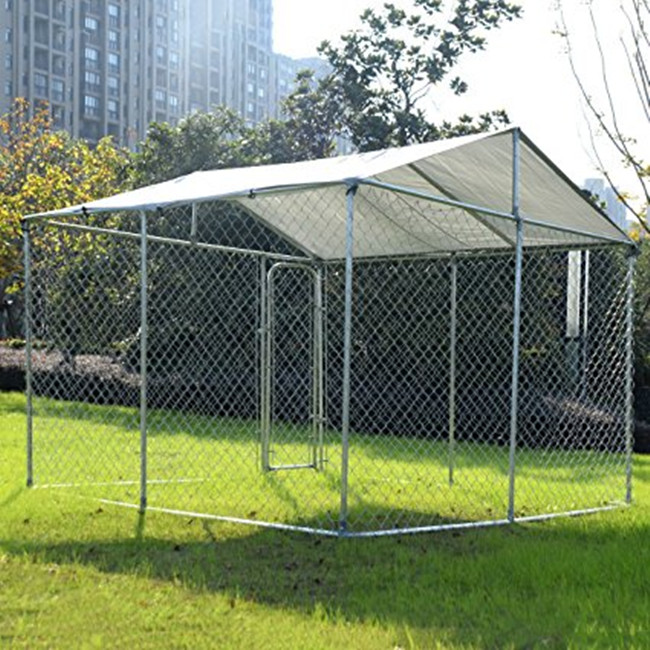 Large outdoor chain link dog run dog kennel dog cage
