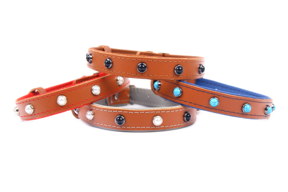 Genuine Leather dog collar made in Poland
