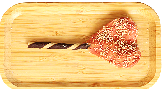 COLLAGEN DUCK TWO-TONE LOVE LOLLIPOP WITH SESAME
